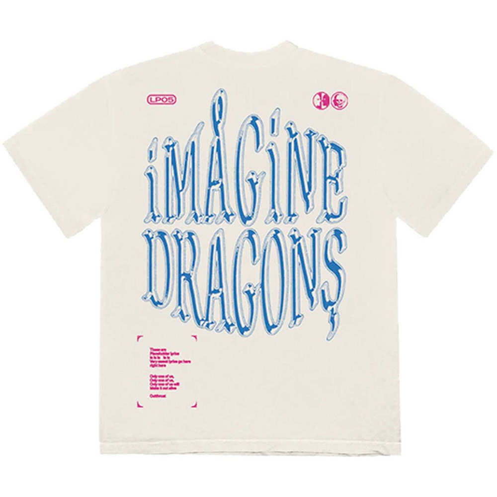 Imagine Dragons - Lyrics Heren Tshirt - Creme